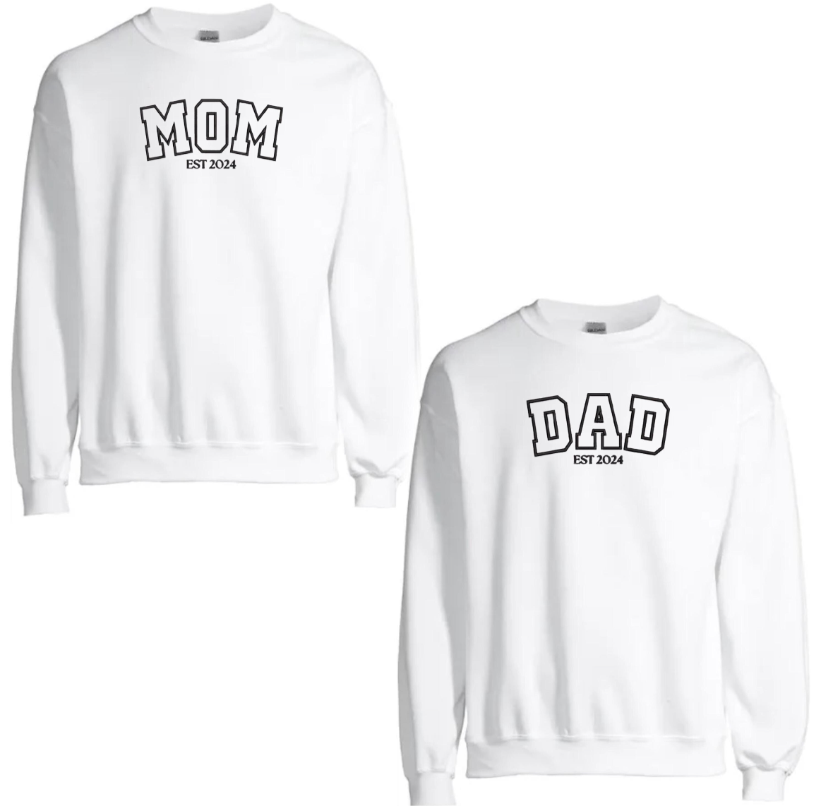 Mom and dad embroidered set