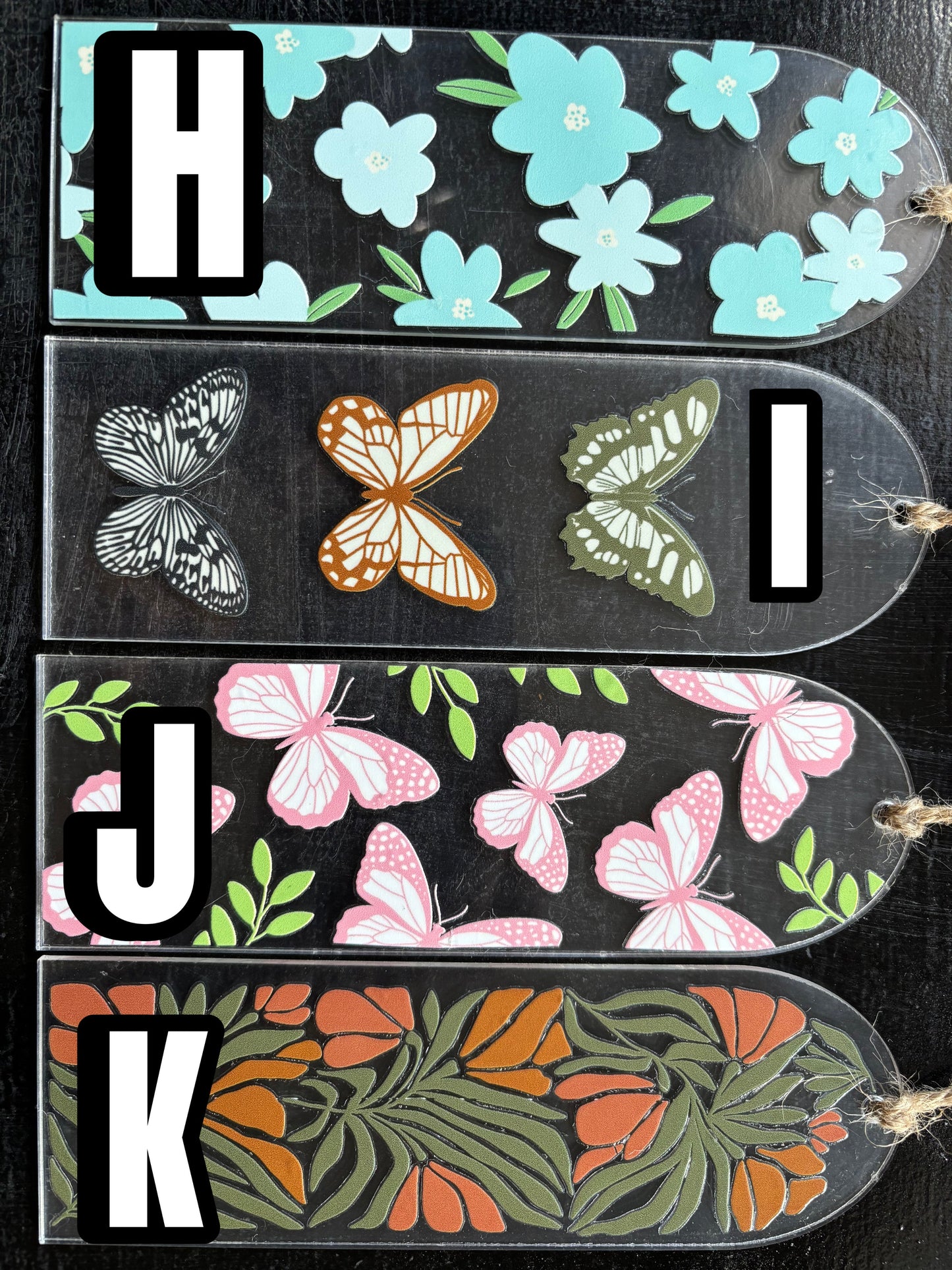Handmade acrylic bookmarks